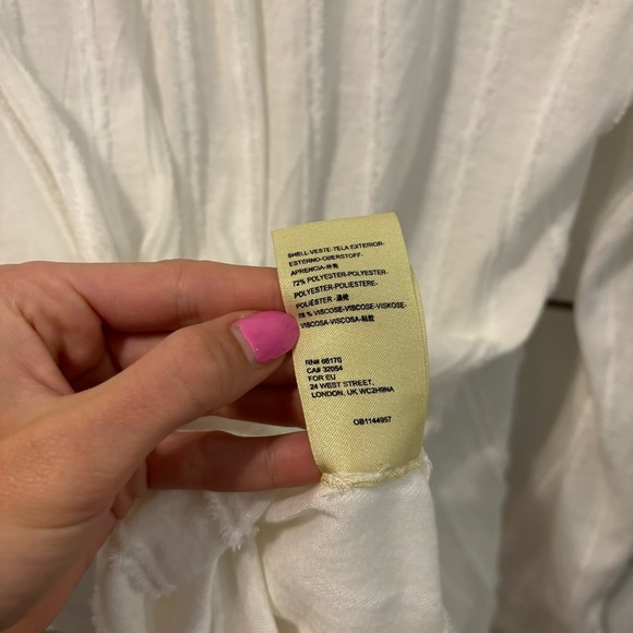 Anthropologie White Audre Textured Top - Picture 9 of 9